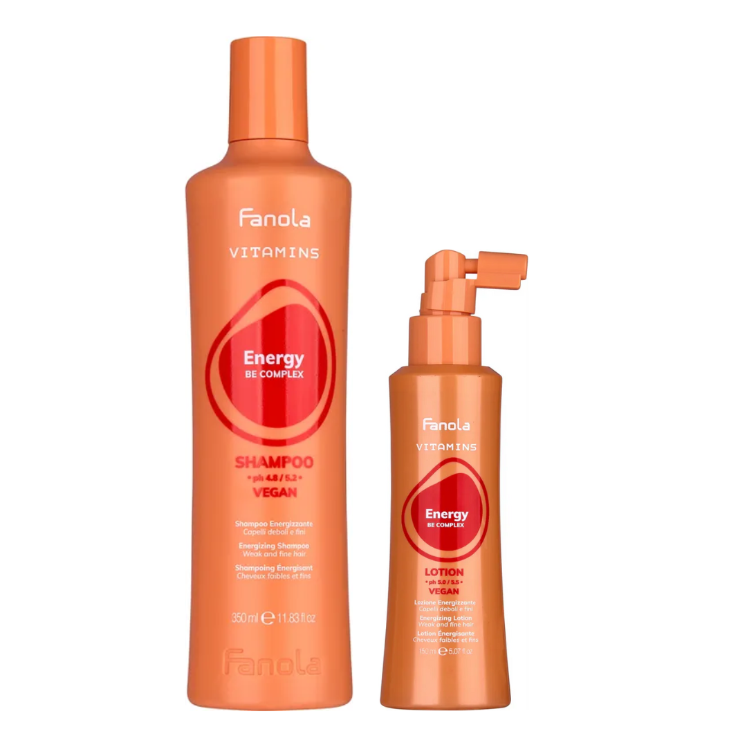 Fanola Vitamins Energy Shampoo 350ml &amp; Lotion 150ml Duo