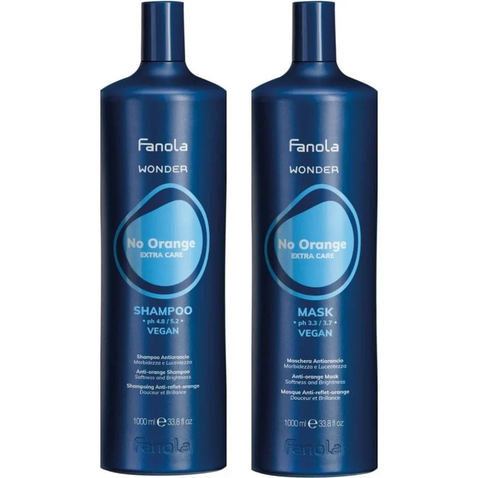 Fanola Wonder No Orange Shampoo &amp; Mask 1 Litre Duo