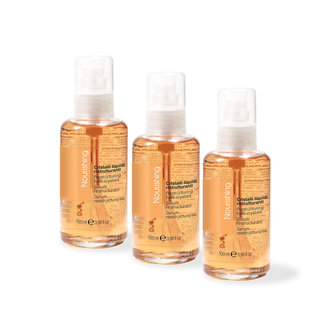 Fanola Nourishing Restructuring Fluid Crystals 100ml x 3